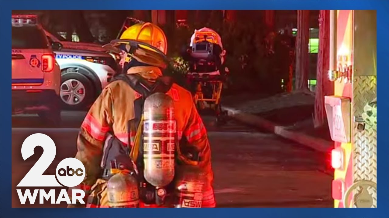 Nine hospitalized after 3-alarm apartment fire in Towson Monday night
