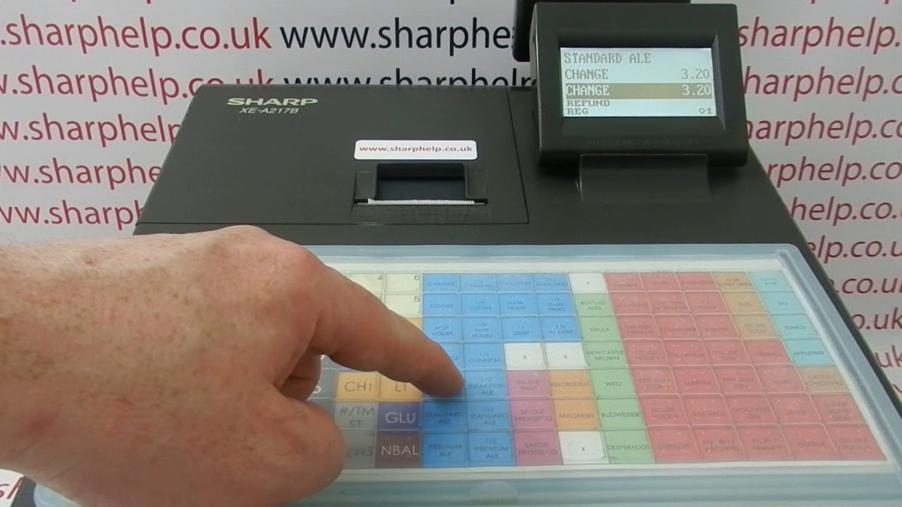 Sharp XEA217 Cash Register Instructions How To Process A Refund