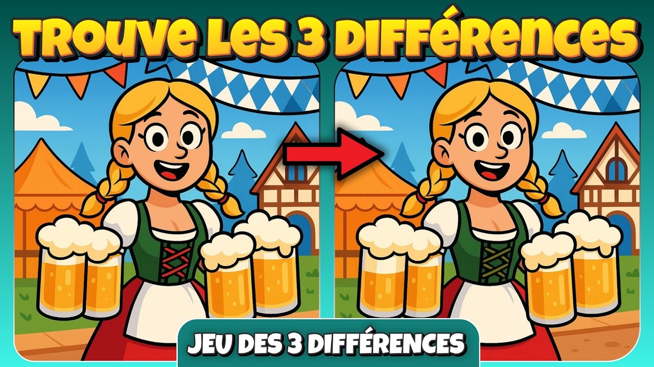 🧩 Trouvez les 3 Différences / ce test visuel piège presque tout le monde