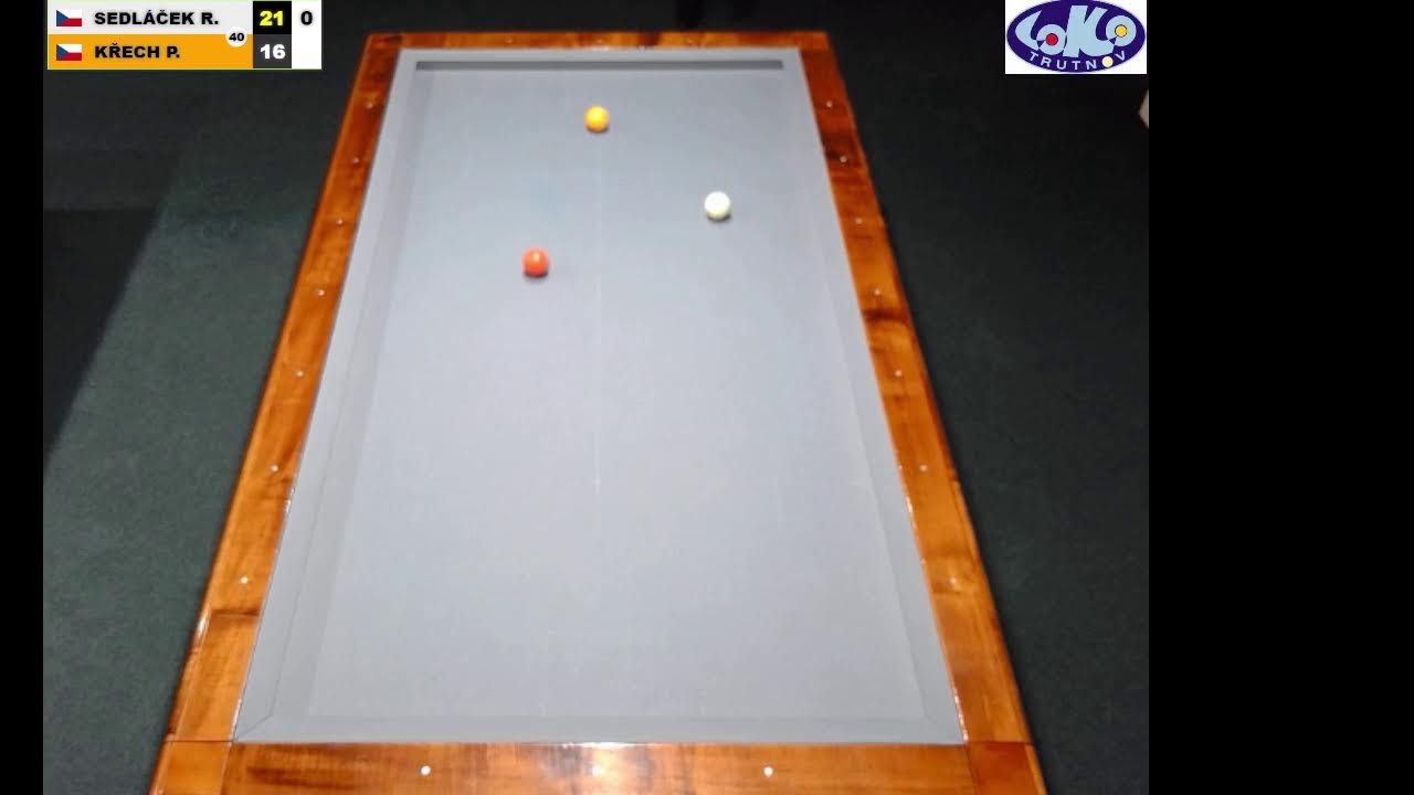 Czech league | 3-cushion | 1st class | 9th round | Pavel Křech v Radek Sedláček