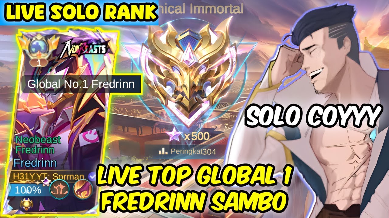 (LIVE) TOP GLOBAL 1 FREDRINN SOLO RANK BERBURU WS!!
