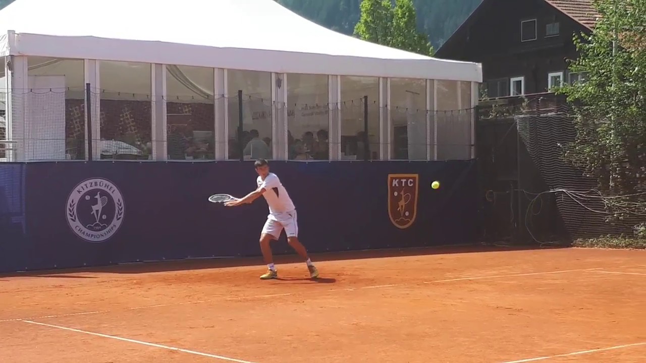 Sebastian Ofner | Practice Forehand & Backhand | ATP Kitzbühel 2017 Court View