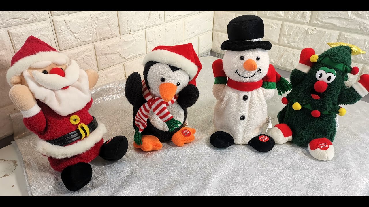 Infrared Interactive Singing and Dancing Santa and Pals Christmas x 4 Plush