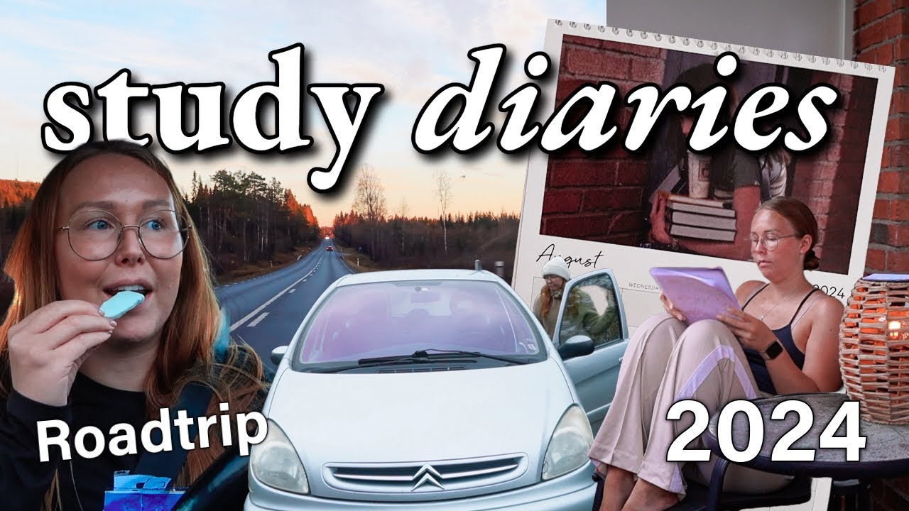 ROADTRIP TILL MIN SKOLA 2024 🎓 skolstart, studentrum & lektioner 🍂 *study diaries*