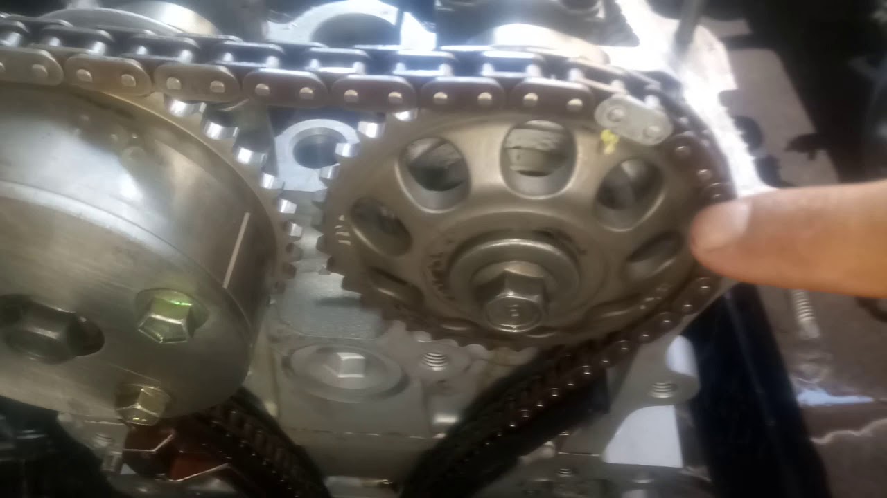 Toyota CAMRY LE. Motor 2.4 posicion de la cadena de tiempo