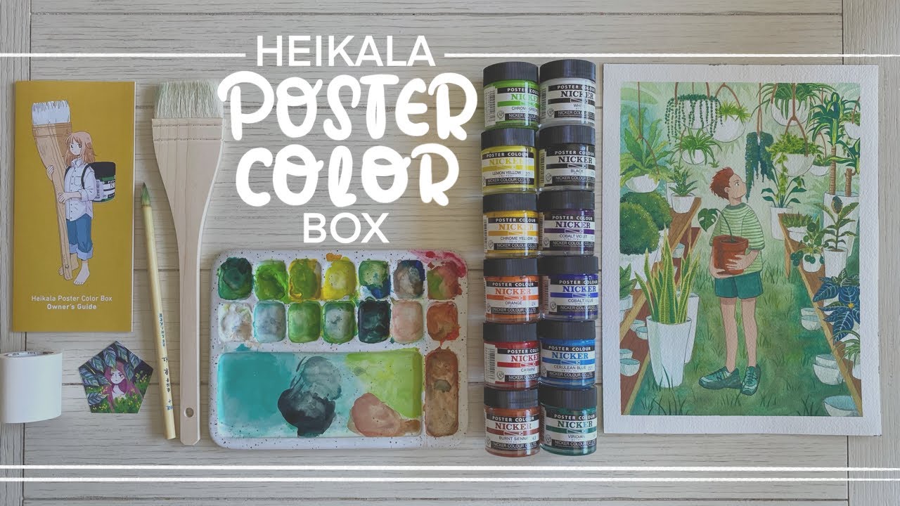 Heikala poster color box | review & demo