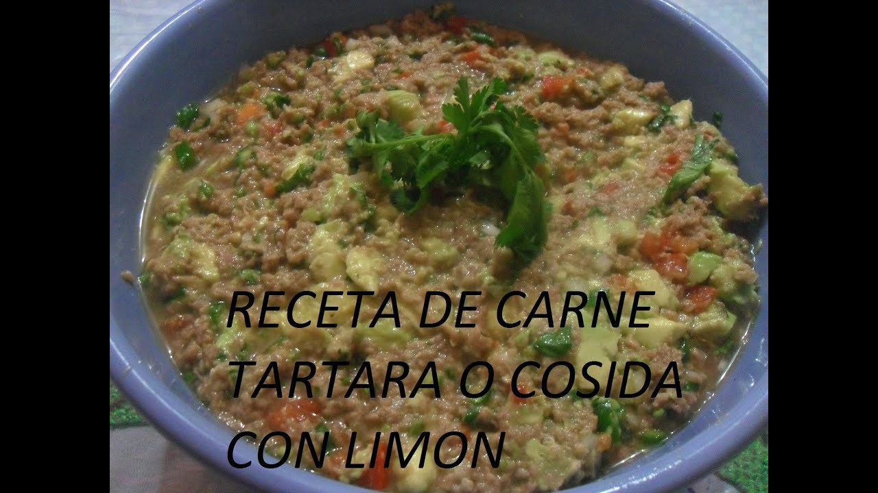 RECETA DE CARNE TARTARA O CARNE COCIDA CON LIMON ( LOS ANGELES COCINAN )