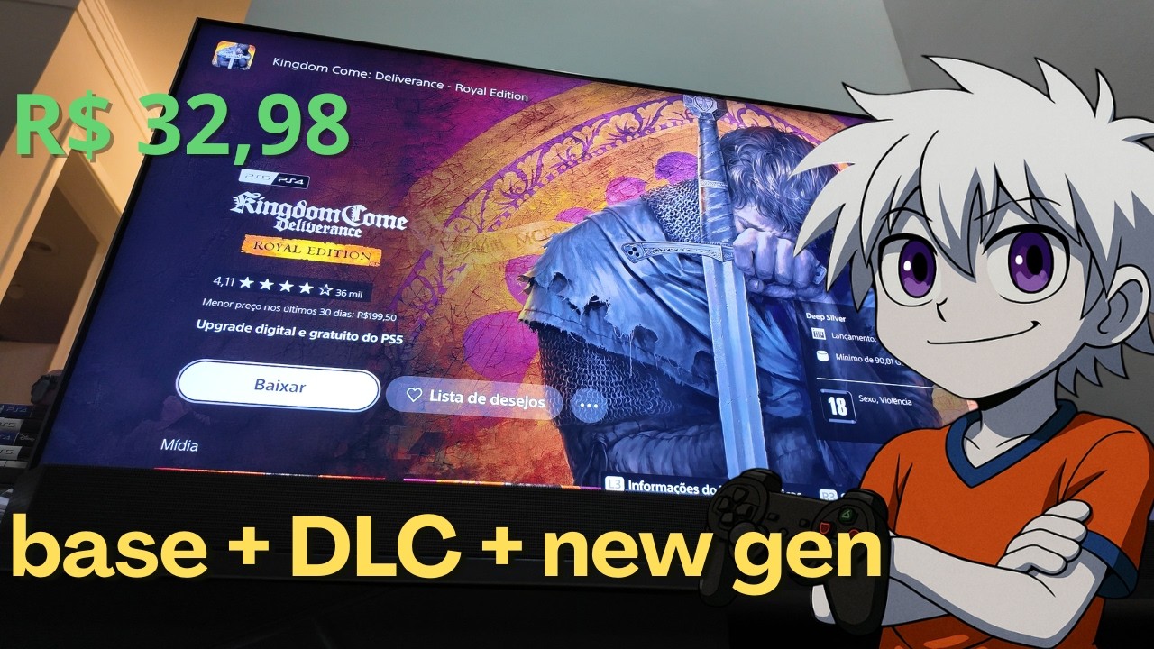 COMO PAGAR BARATO em KINGDOM COME DELIVERANCE (PS5 com DLCs + Upgrade GRÁTIS!)