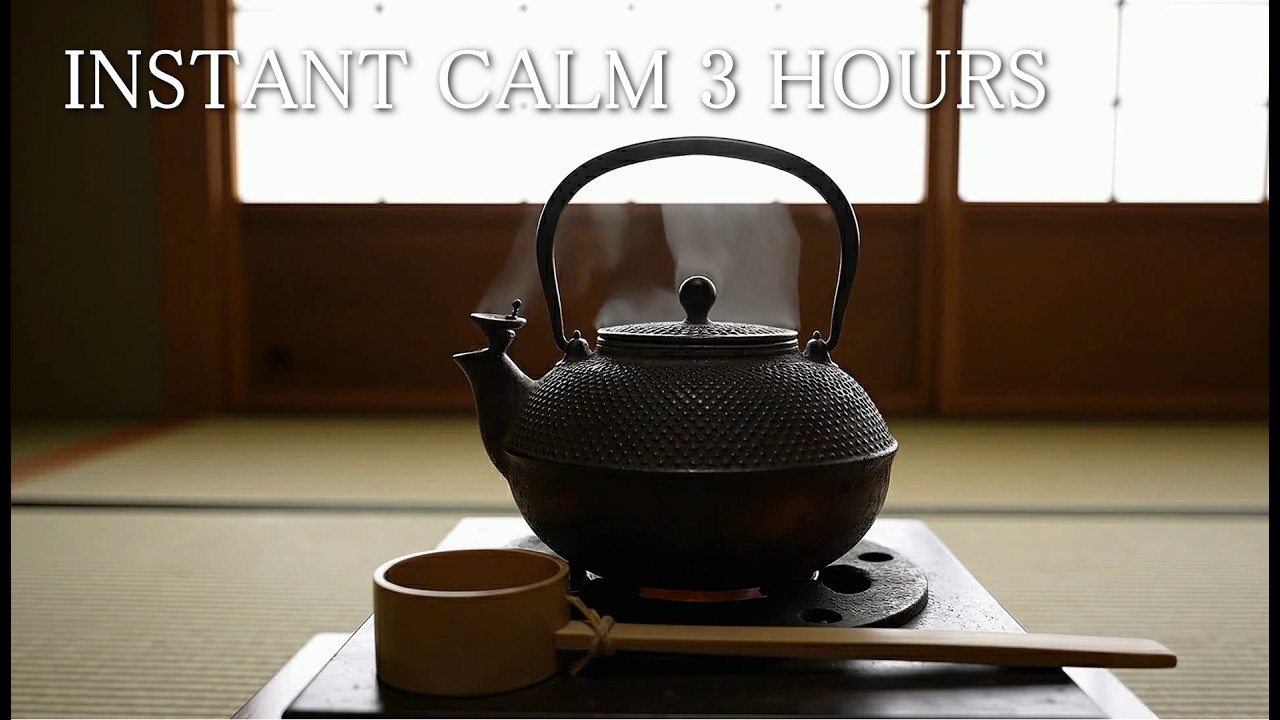 Cozy Japanese Tea Room Ambience for Focus & Relaxation - 3 Hours
