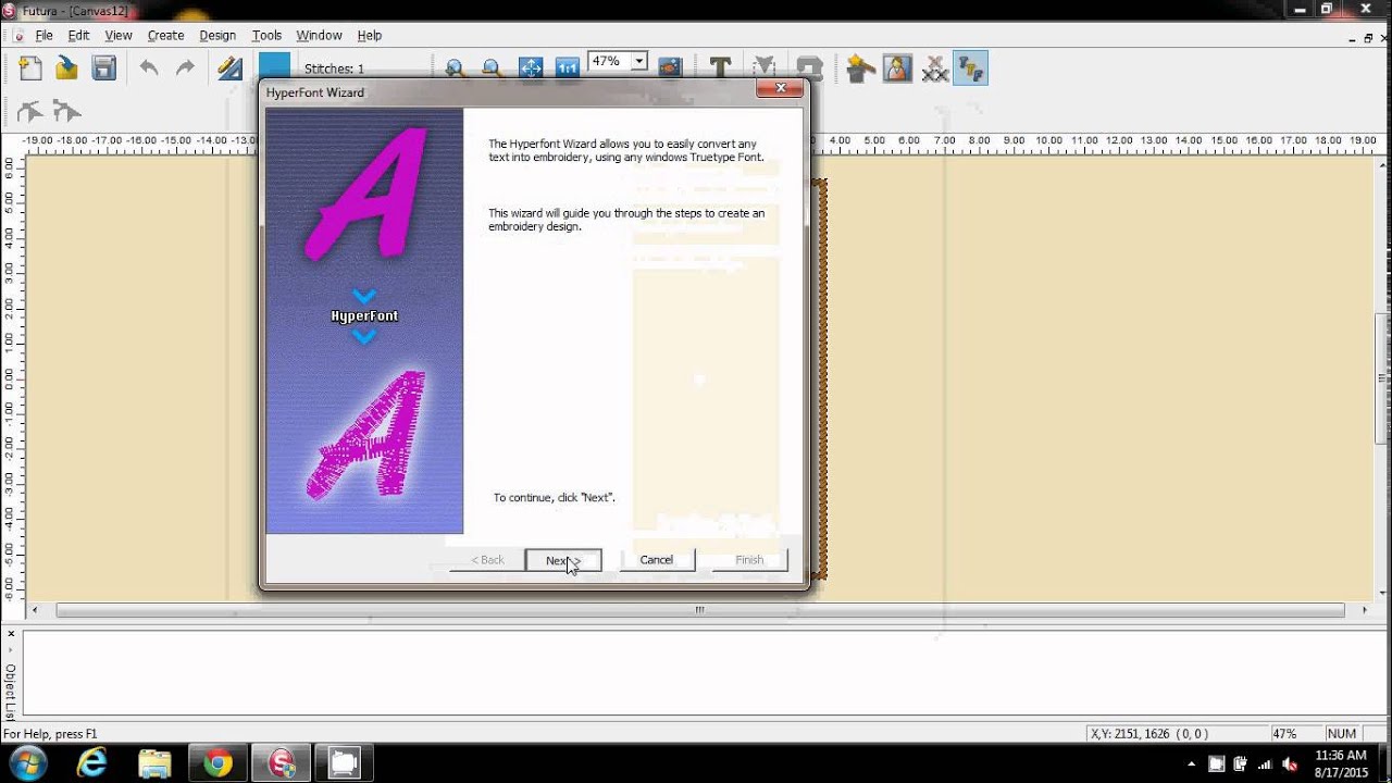 Singer Futura, Overview of the 5 different ways to add text using Futura Software