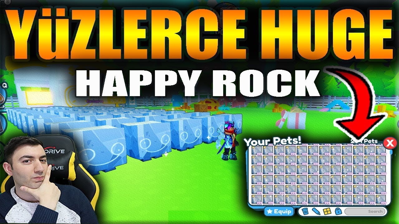 Yüzlerce Huge Happy Rock - Preston Eventi Kaldırdı / Roblox Pet Simulator X