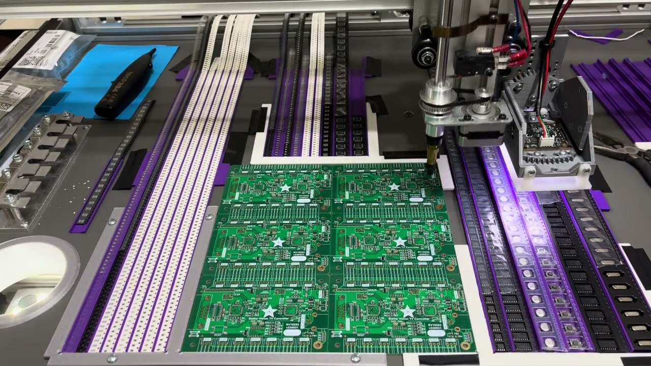 Full LitePlacer PnP run on loose panel of 6.