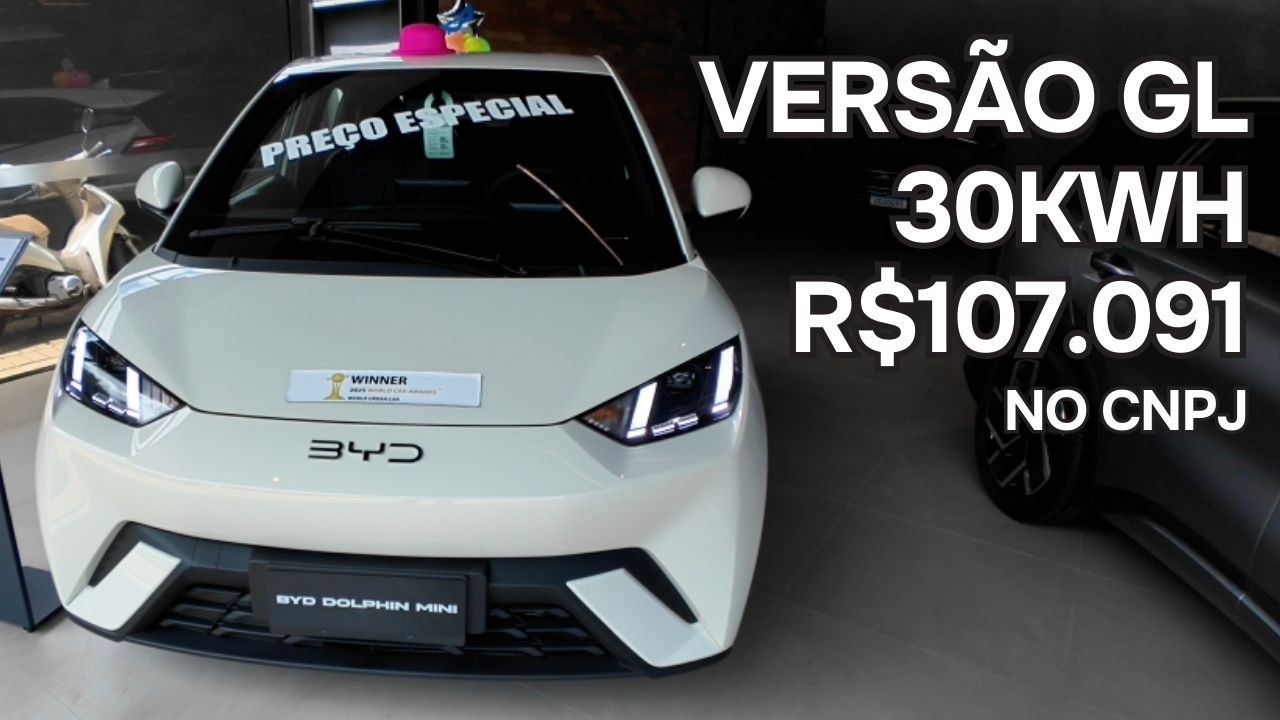 Decepcionou? Byd Dolphin Mini GL por R$107 mil vale a pena? Conheça as diferenças junto comigo