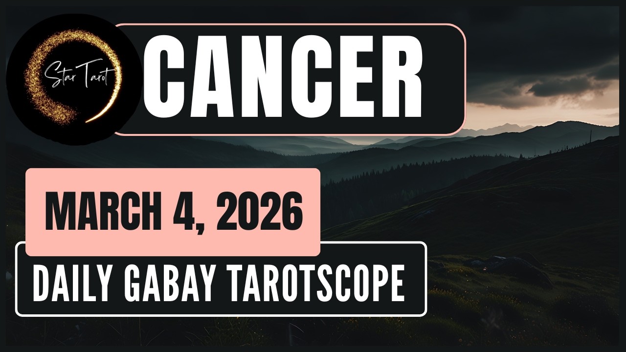 ANO'NG KAILANGAN MONG MALAMAN NGAYON CANCER MARCH 4, 2026  💫DAILY GABAY TAROTSCOPE