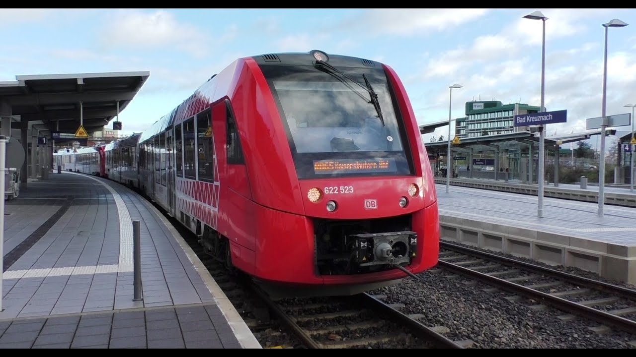 Führerstandsmitfahrt von Bad Kreuznach nach Kaiserslautern - BR VT 622 - DB Bahn Nr.57 -