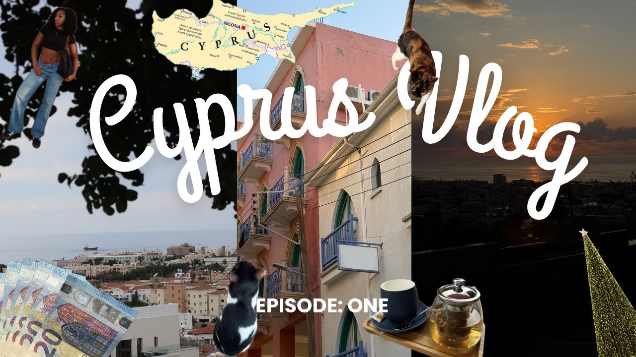 Solo Travel, Cyprus Vlog: Episode One | travel day, eating lots of good food, and warm weather