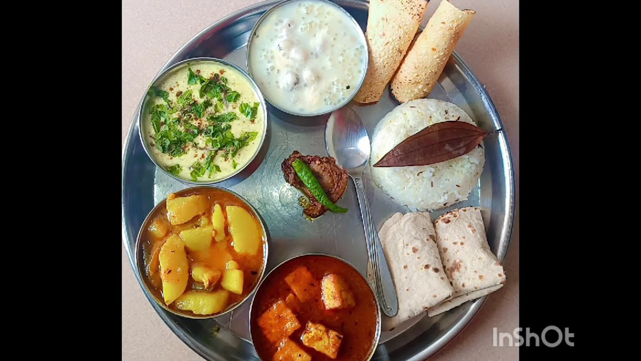 Veg Thali with 4+ Dishes | Indian Full Course Meal | #food #healthyindianrecipes #vegthali #explore