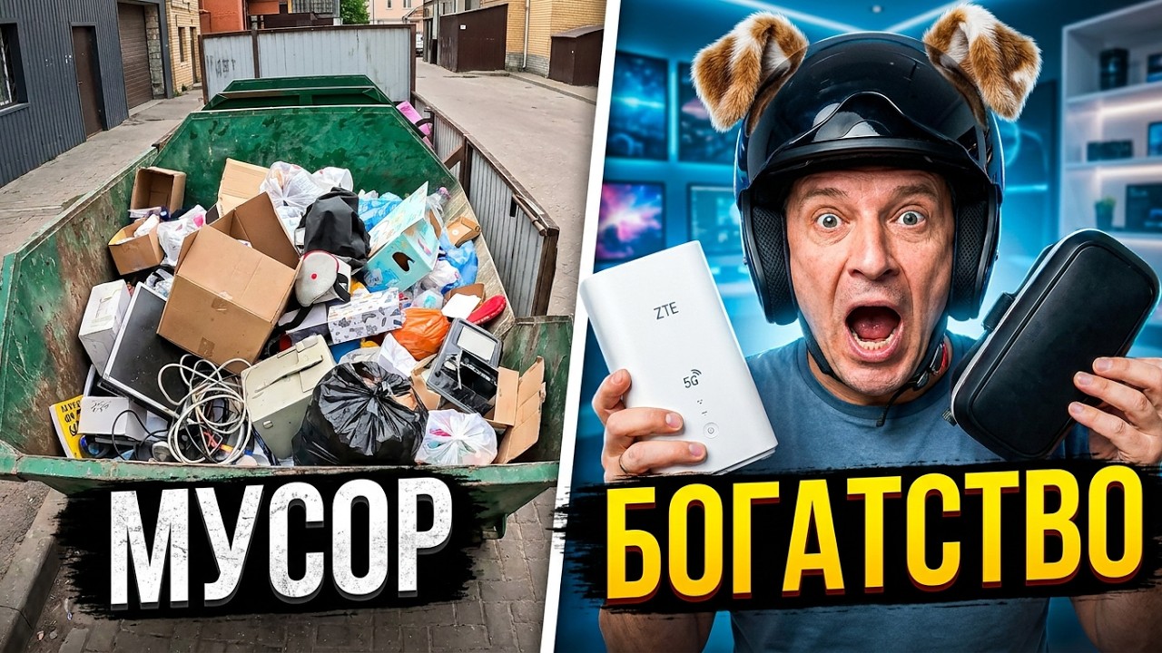 Как я зарабатываю лазая по мусоркам ? Нашёл VR шлем очки для НИЩИХ -  Dumpster Diving RUSSIA #150