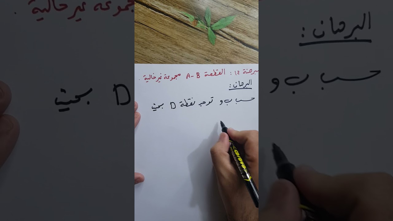 المحاضرة 4 (تعريف القطعة ومبرهناتها). نوار الأسدي