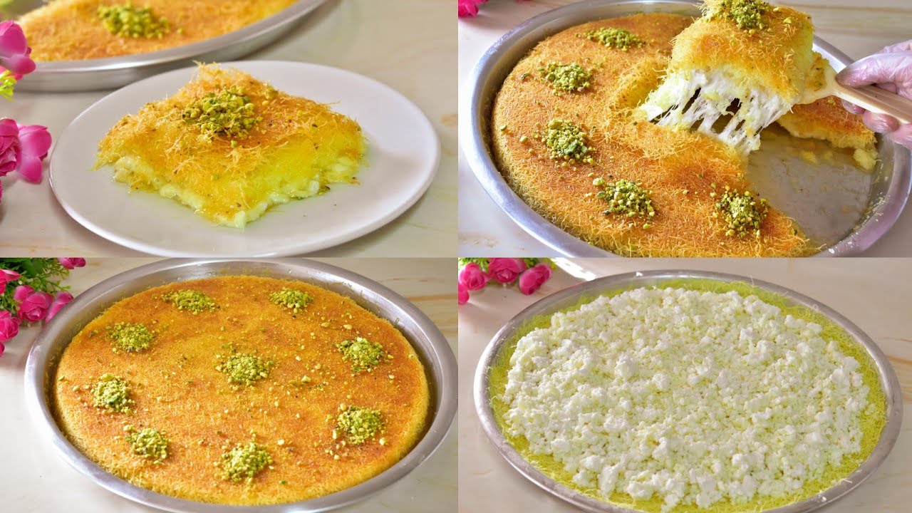 أطيب وأسهل كنافه خشنه منزليه.. حلويات رمضانيه The best rough konafa