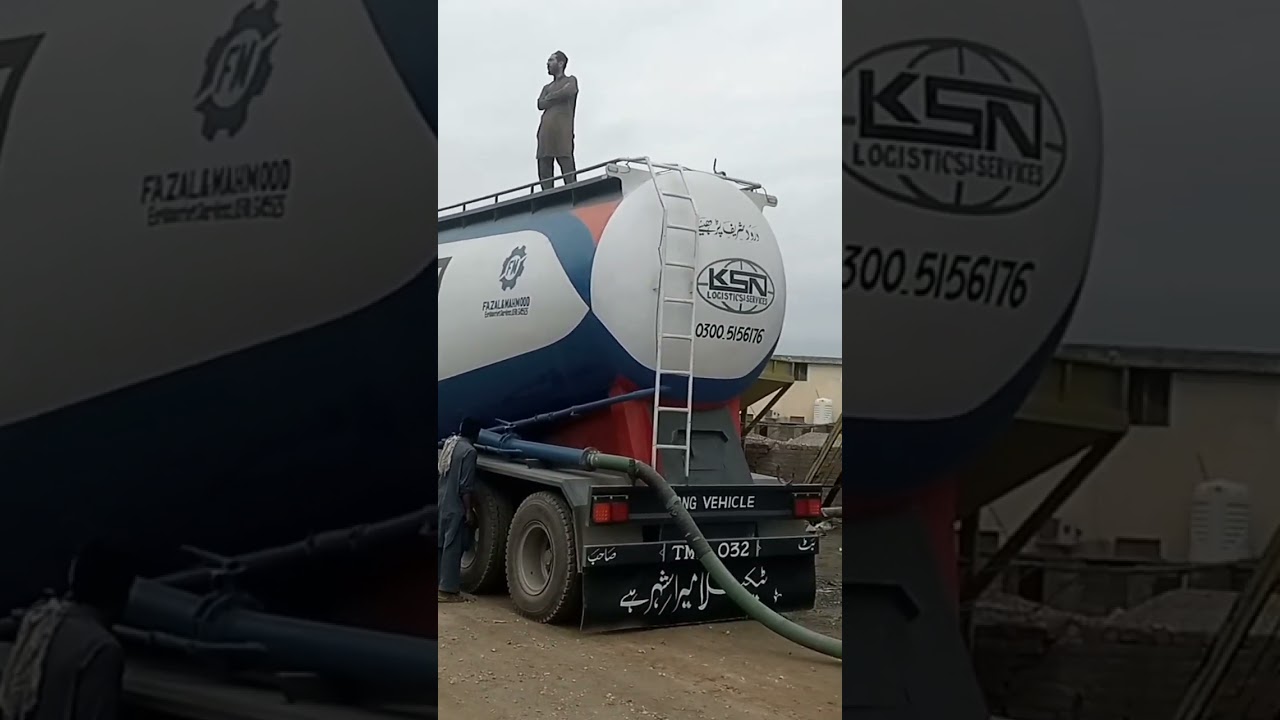 #Cement Silo filling through Cement Bulker#Cement Bulker #Cement Silo#batchingplant