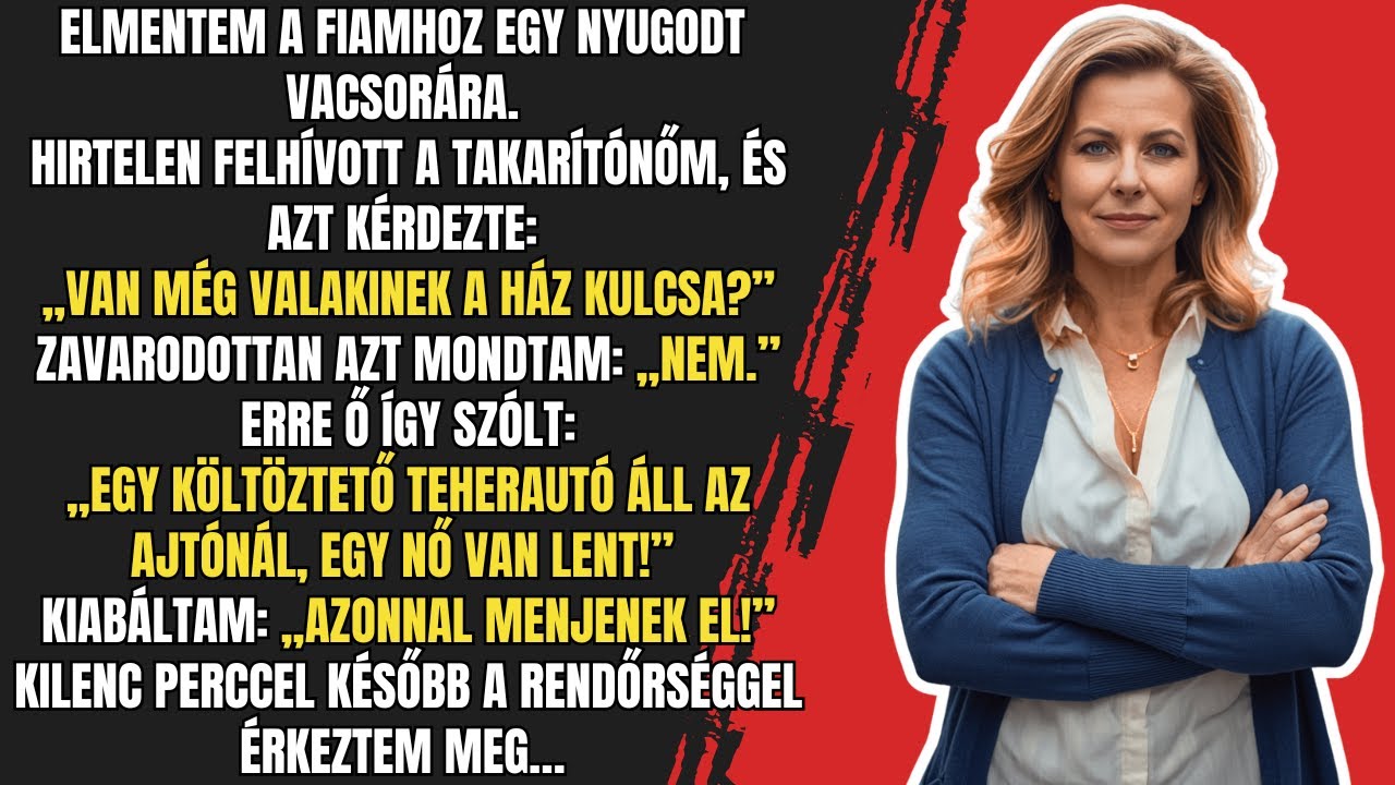 Elmentem vacsorázni a fiamhoz. A takarítónő felhívott: 
