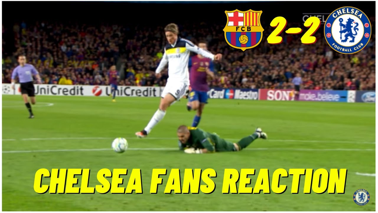 CHELSEA FANS REACTION ! MIRACLE GOAL F TORRES BARCELONA 2-2 CHELSEA 2ND LEG UCL 2011/2012