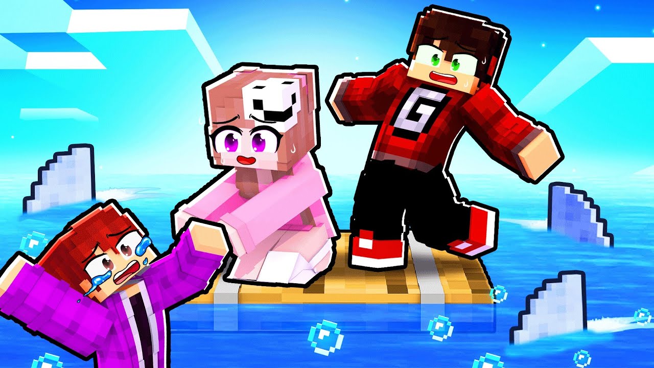 LAYSA e AMIGOS PRESOS em UM RAFT no MINECRAFT!