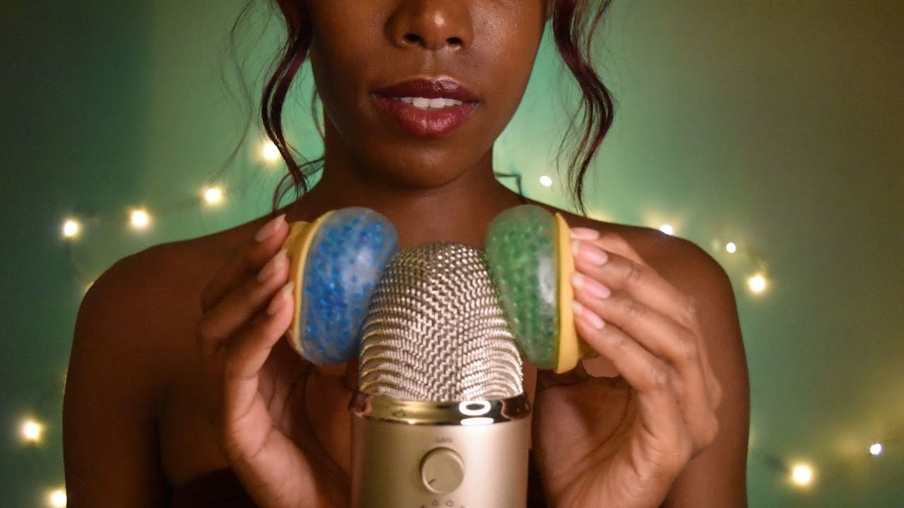 EXTRA SATISFYING ASMR (Sticky fingers, face touching, close whisper, inaudible)