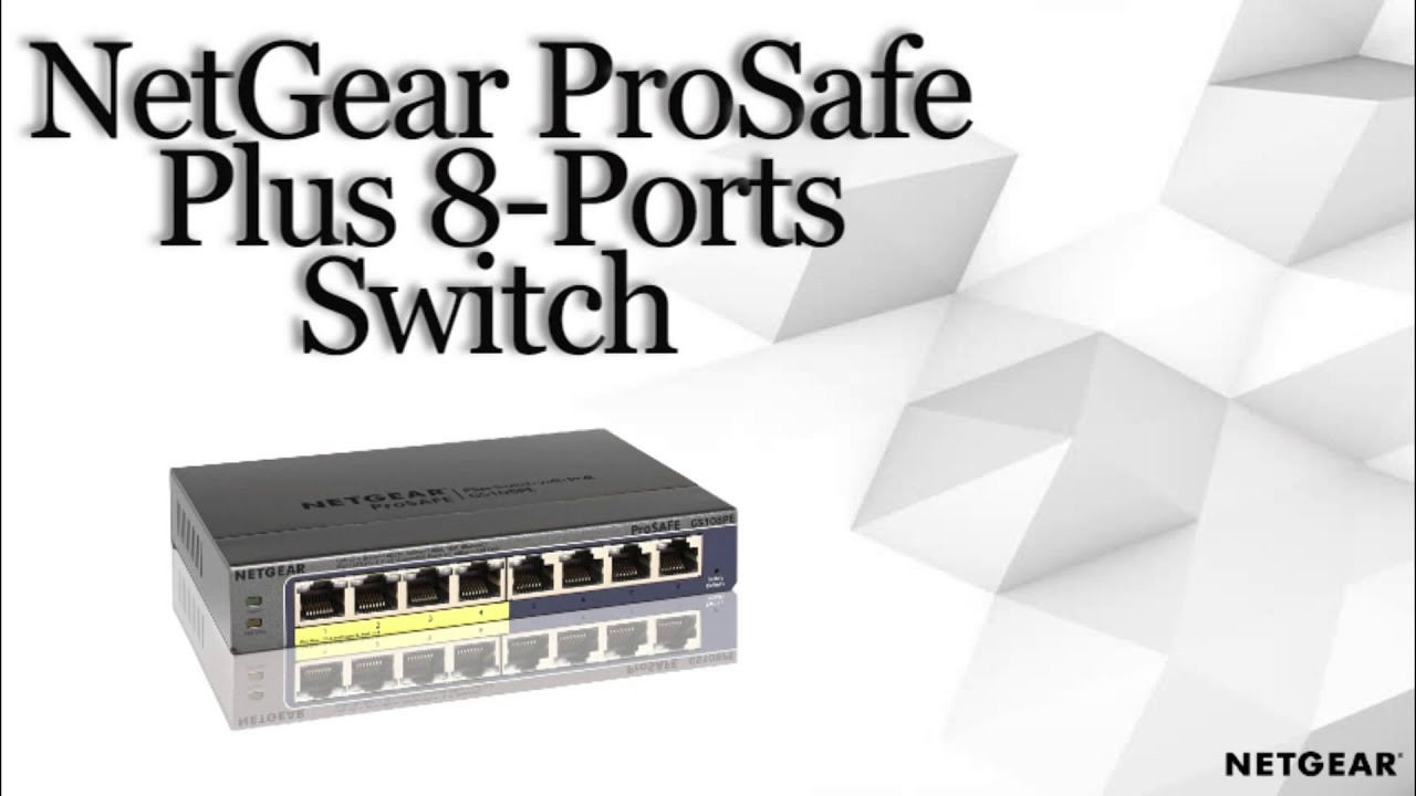 NetGear ProSafe Plus 8-Ports Switch With PoE (Refurbished) Mfr P/N GS108PE