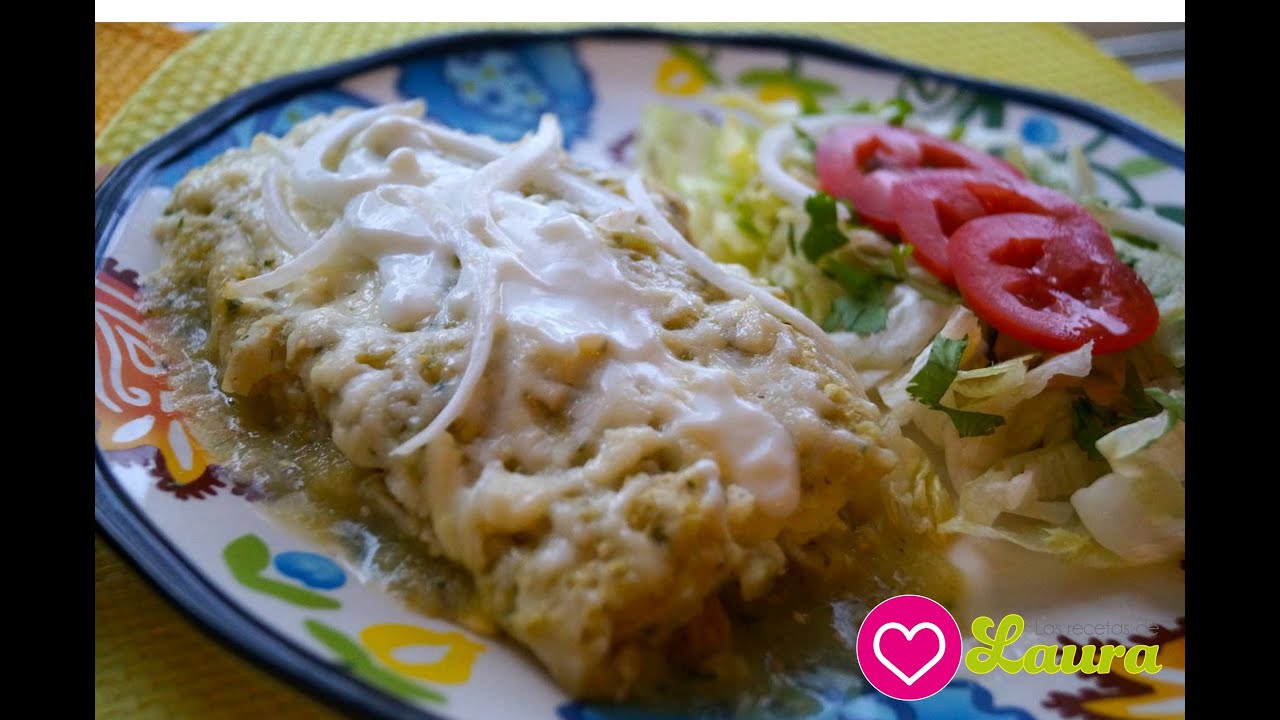 Como hacer ENCHILADAS SUIZAS  ¡Sin freír! ♥ Las Recetas de Laura