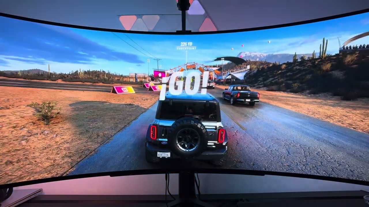 Forza Horizon 5 is such a BEAUTIFUL game on a LG 45GR95QE! OLED UltraWide Gaming Monitor