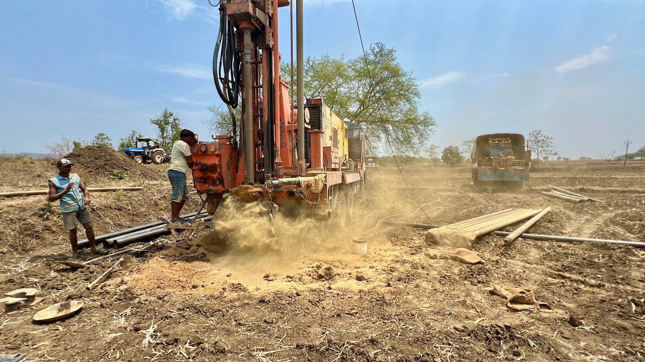 Borewell Drilling And Borewell water checking | 20 Hp Motor 195 Feet Deep boring | Borewells video
