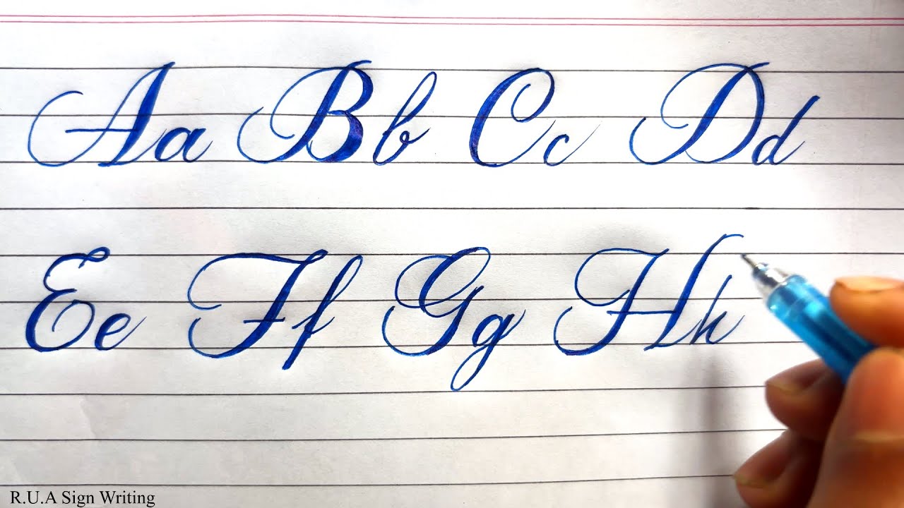 How to write Calligraphy Alphabets AtoZ | Wedding Font Style 