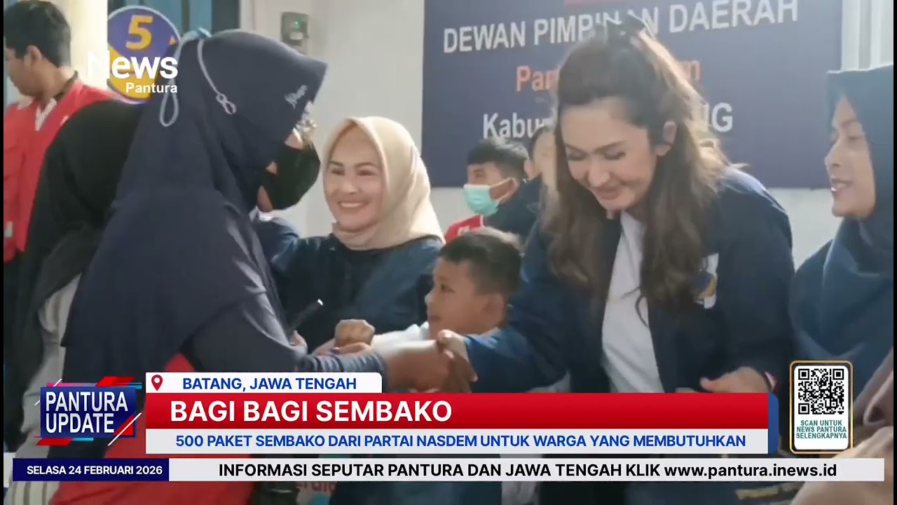 500 paket sembako partai Nasdem dibagikan ke warga di batang 