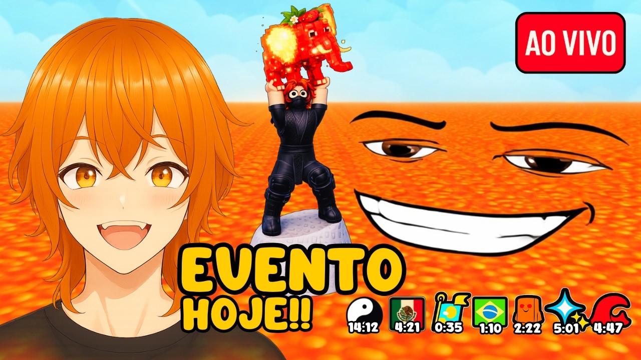 EVENTO SOBREVIVA a LAVA para BRAINROTS HOJE!! 💙 XD AO VIVO #roblox