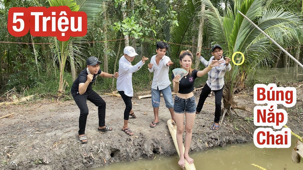 Đi Cầu Chuối Búng Nắp Chai Nhận 5 TRIỆU Của Công Thức TV - Năm Báo, Cá Trê, Phong Liệu, Ly Ngô Vlog