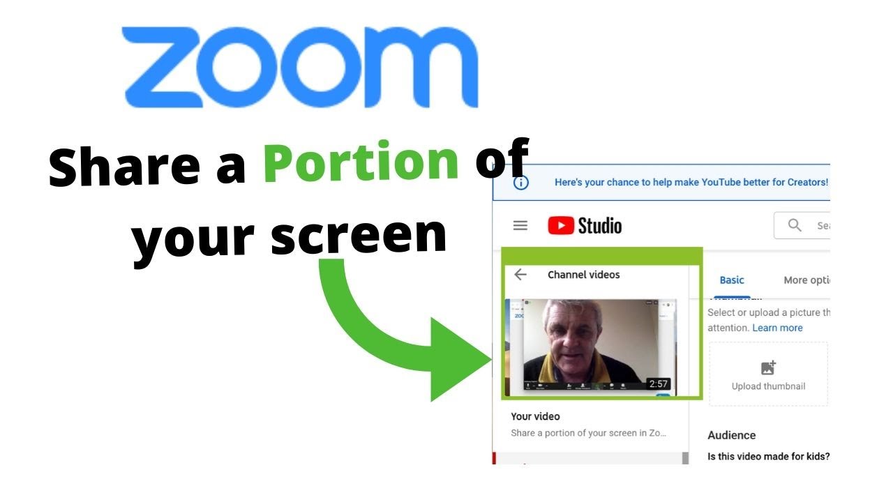 ZOOM SCREEN SHARING (share PART of Your Screen)