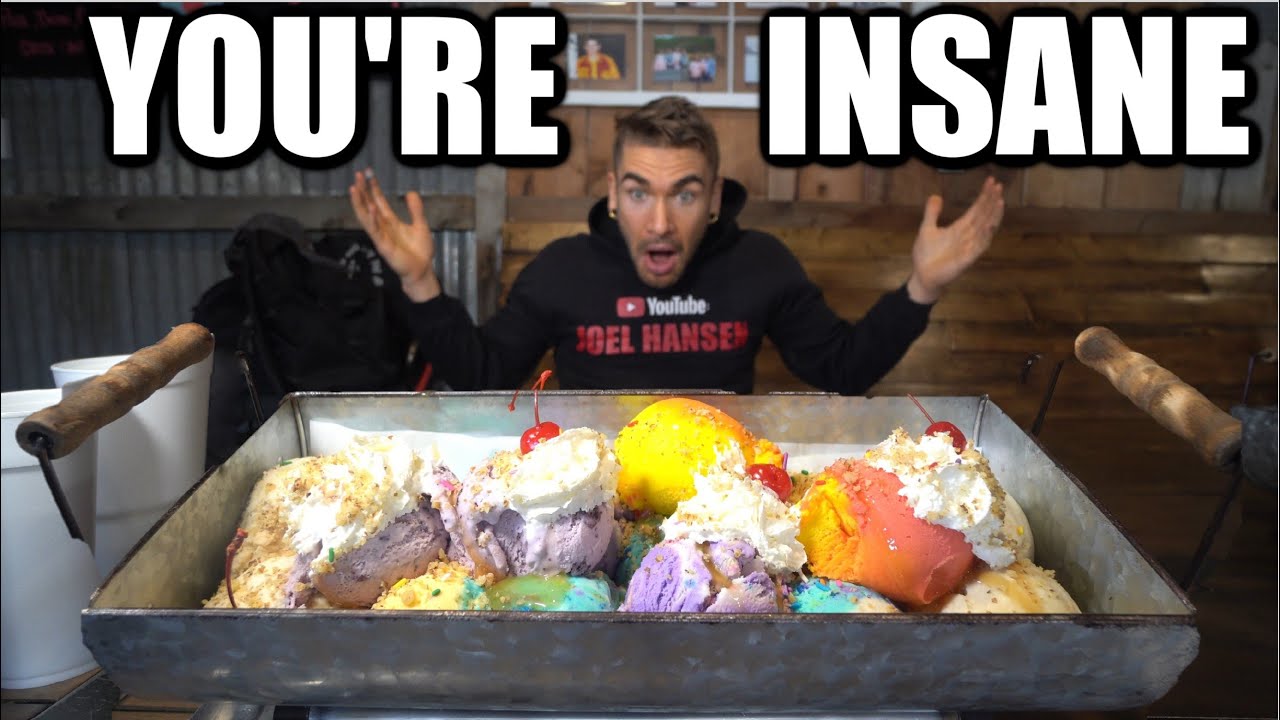 ATTEMPTING A GIANT TWO-PERSON EATING CHALLENGE BY MYSELF | Jacz 
