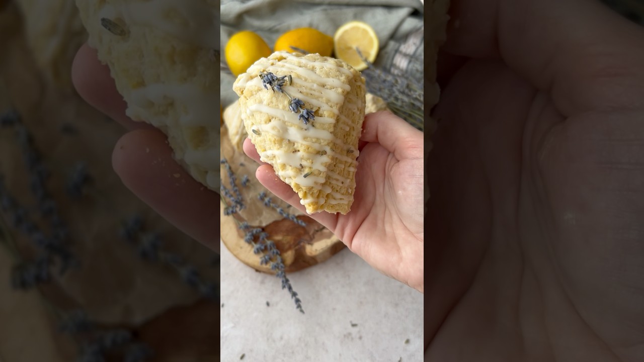 Lavender Lemon Scones | Simple Lemon and Lavender Scones | Bake with Jamie