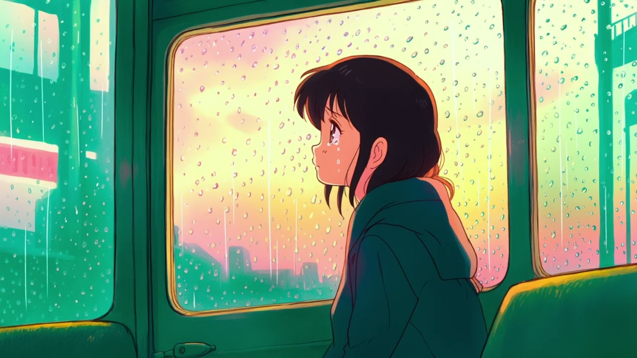 Rainy Taxi Ride in Tokyo 🌧️ | Japanese Nostalgic Chill Lo-Fi for Night Relaxation (3hours)