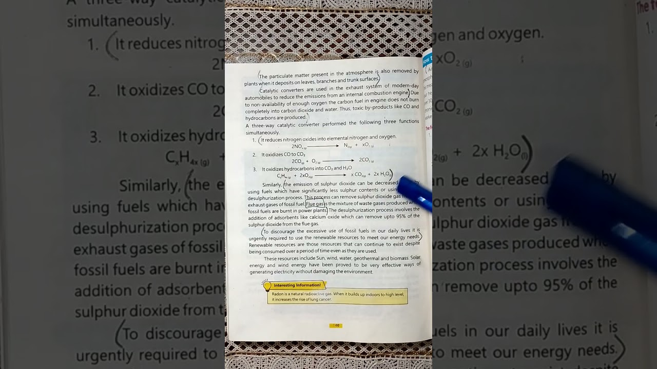 Environmental chemistry | Chapter 10 constructed response |descriptive questions / Class 9 chemistry