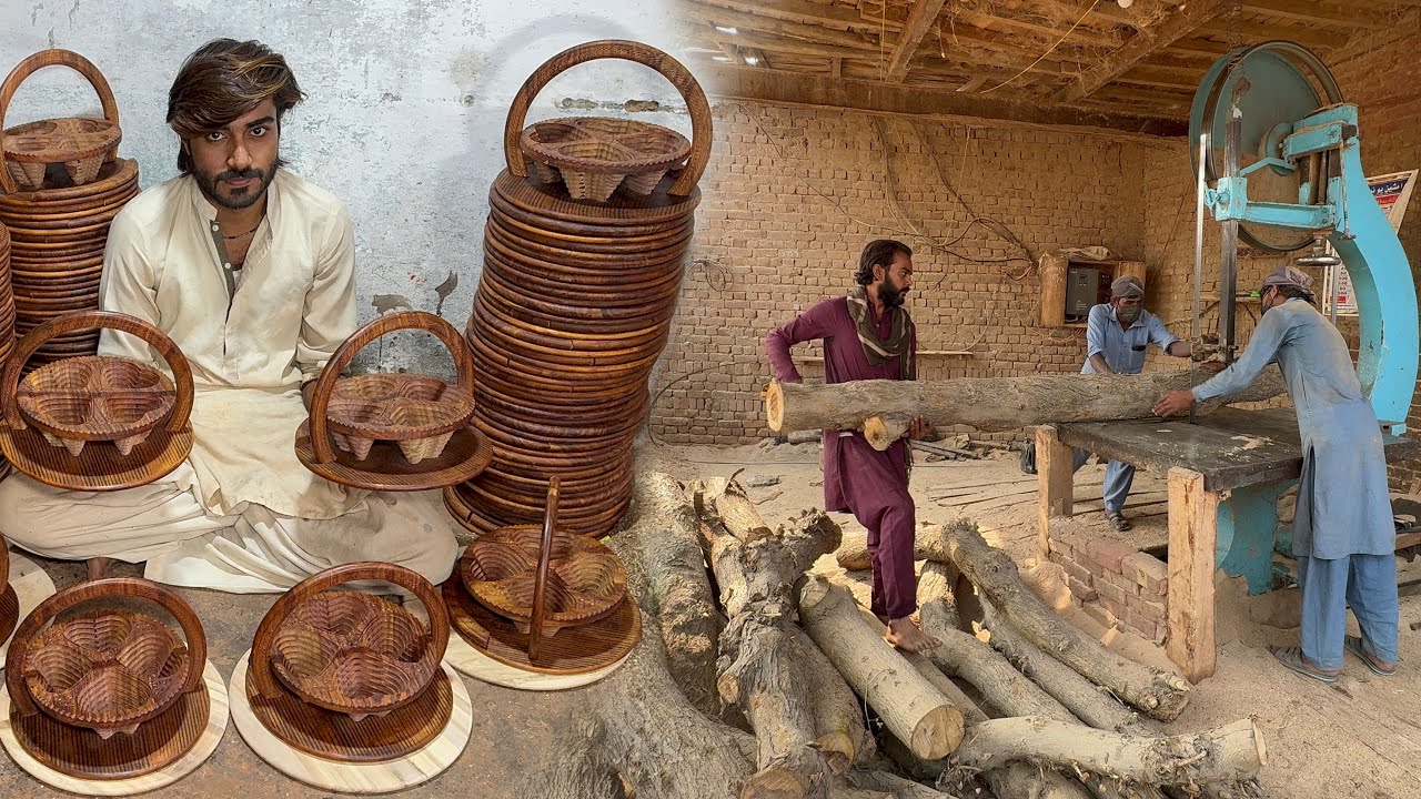 Incredible Process of Making Wooden Dry Fruits Basket | Amazing Wood working Process