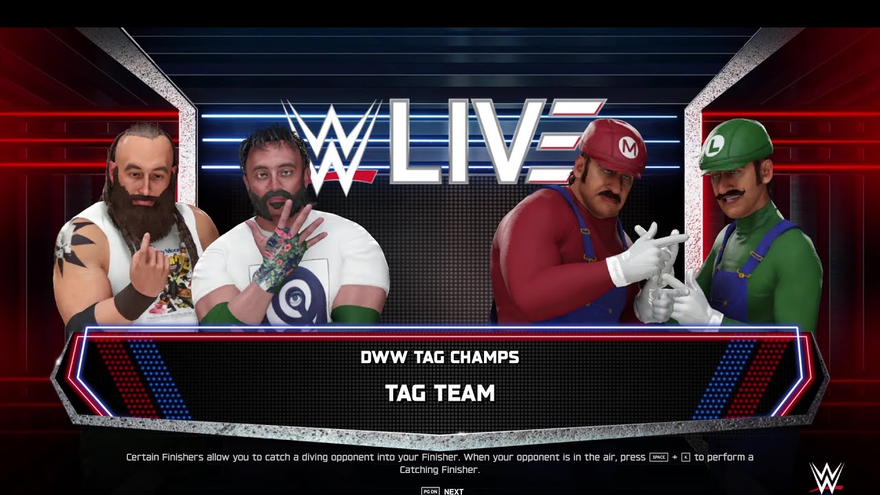 53 DDW Tag Team Champ  - Ham and Eggers v Mario Bros