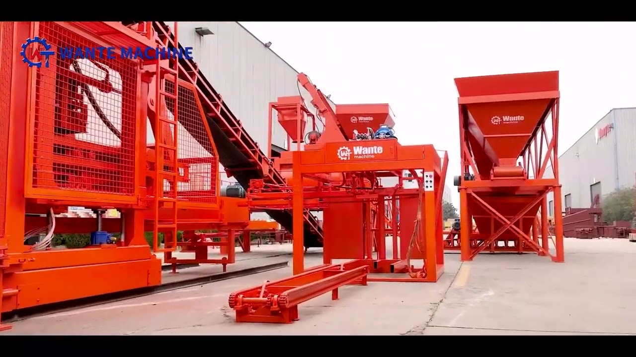 Fully automatic production line QT18-15 Concrete block making machine