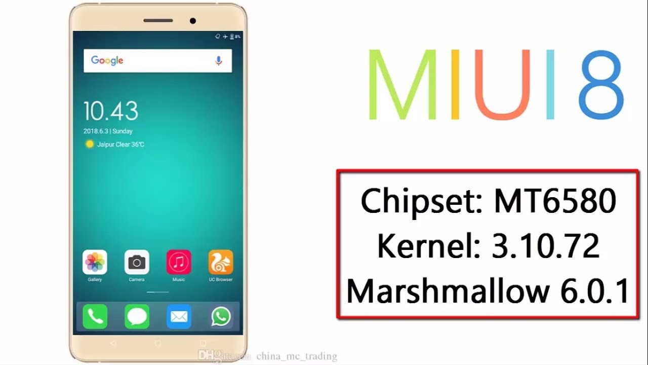 [MT6580] MIUI 8 ROM for MT6580 Kernel 3.10.72 MM 6.0.1