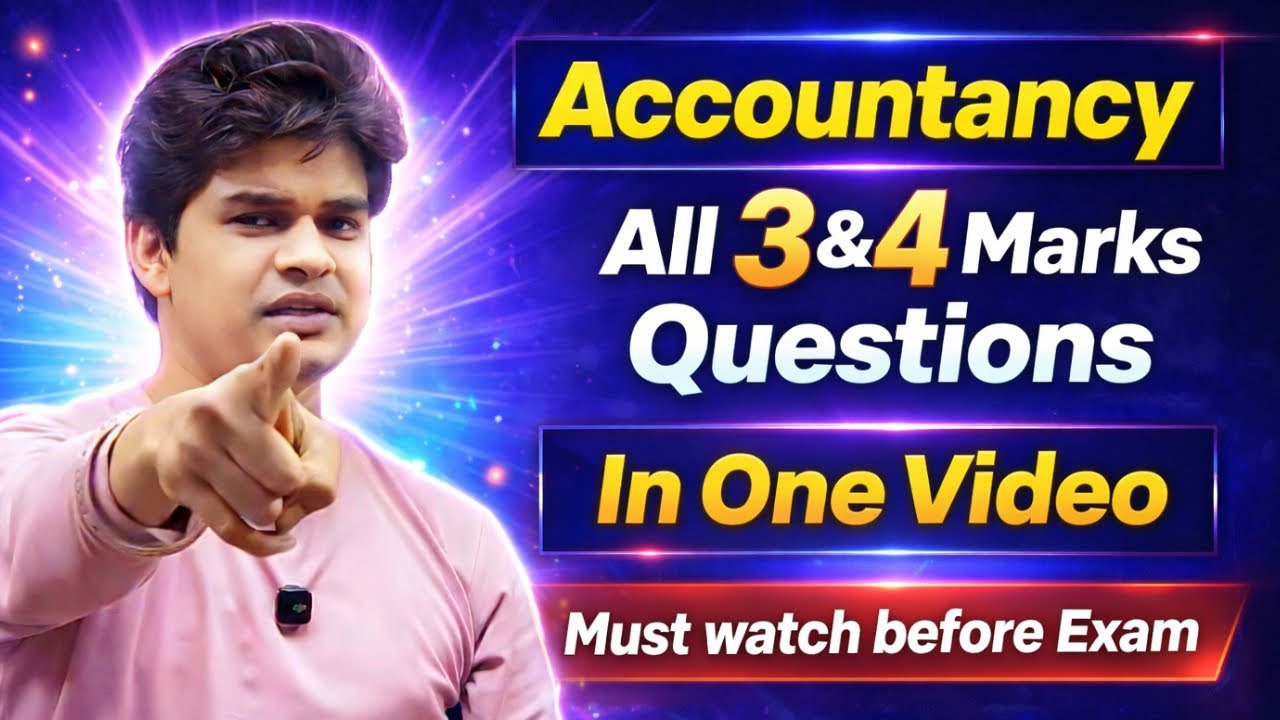 ACCOUNTANCY all 3 & 4 MARKS questions practice CLASS 12 | By AVDHESH SHARMA