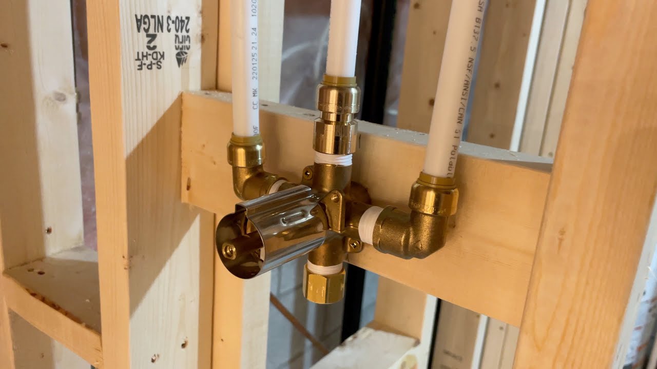 Shower Setup with SharkBite Connections