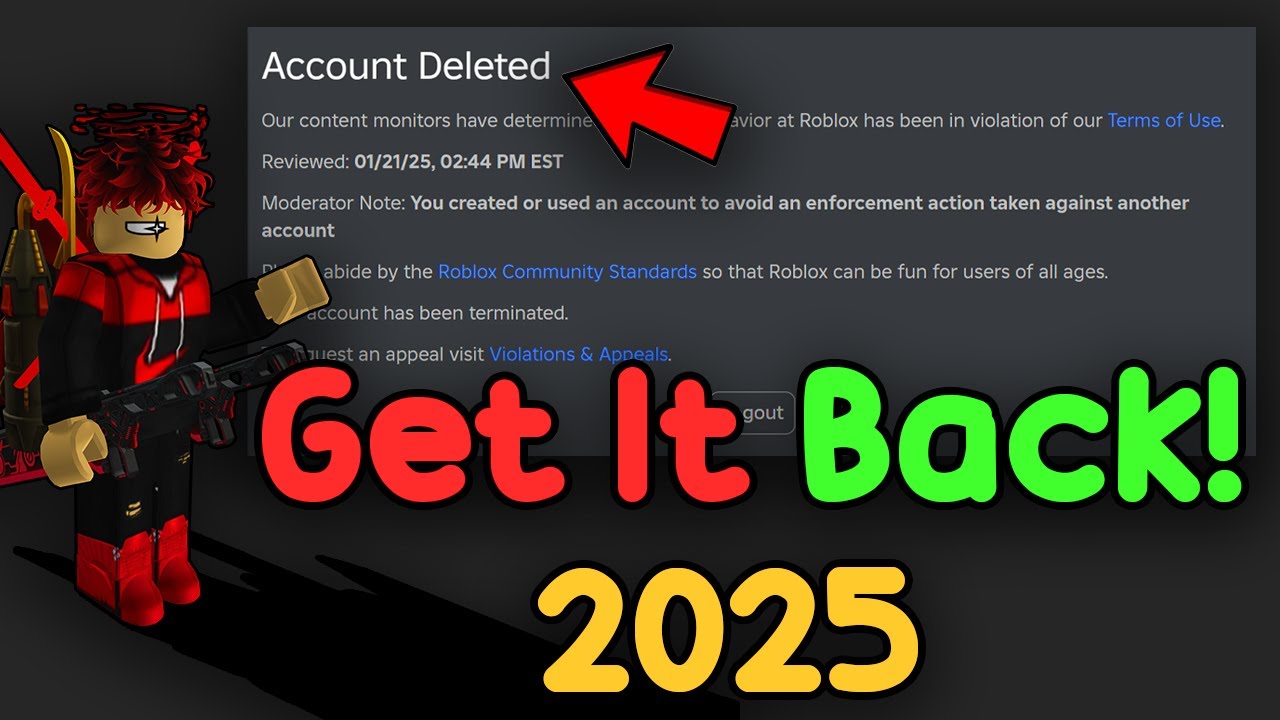 How To Get Your Deleted Roblox Account Back! (2025)
