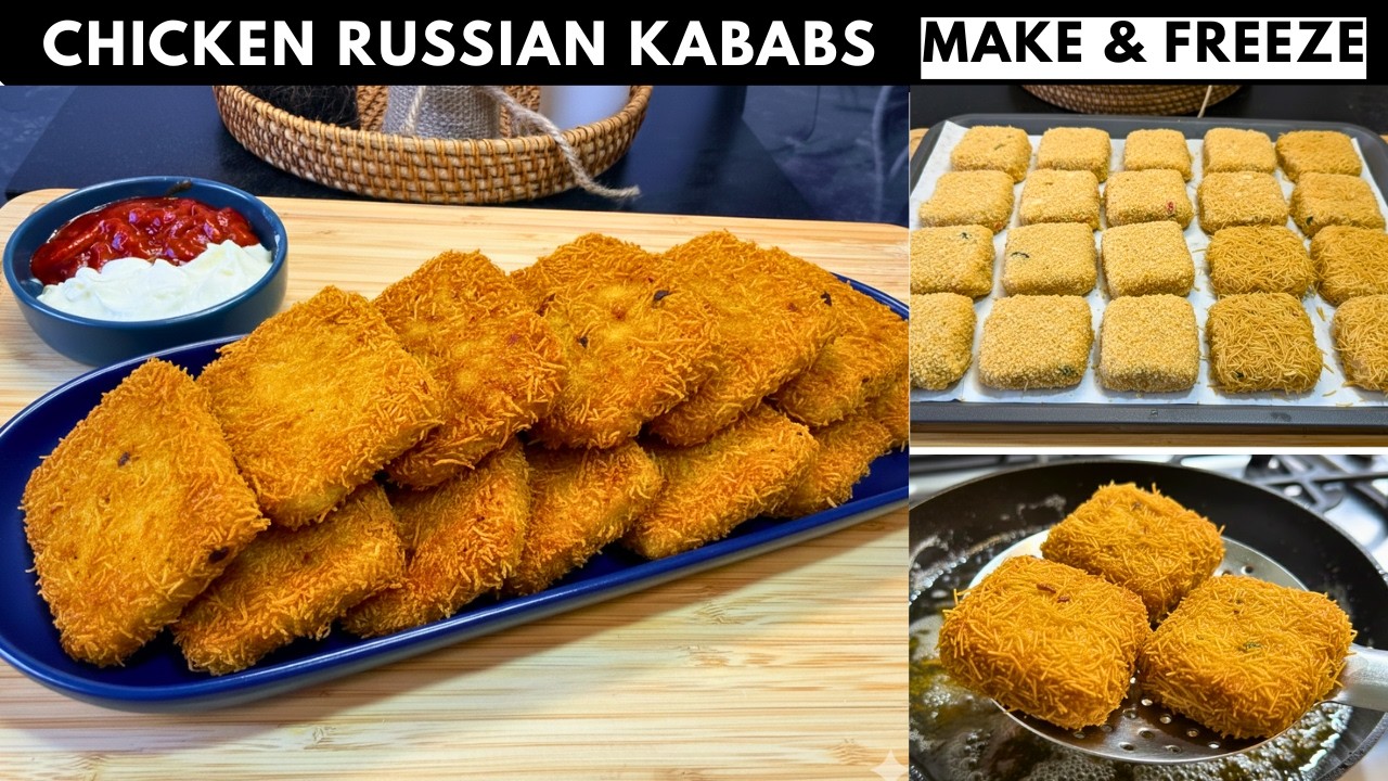Chicken Russian Kabab Recipe | Pre-Ramadan Freezer Prep Ideas | Russian Kababs